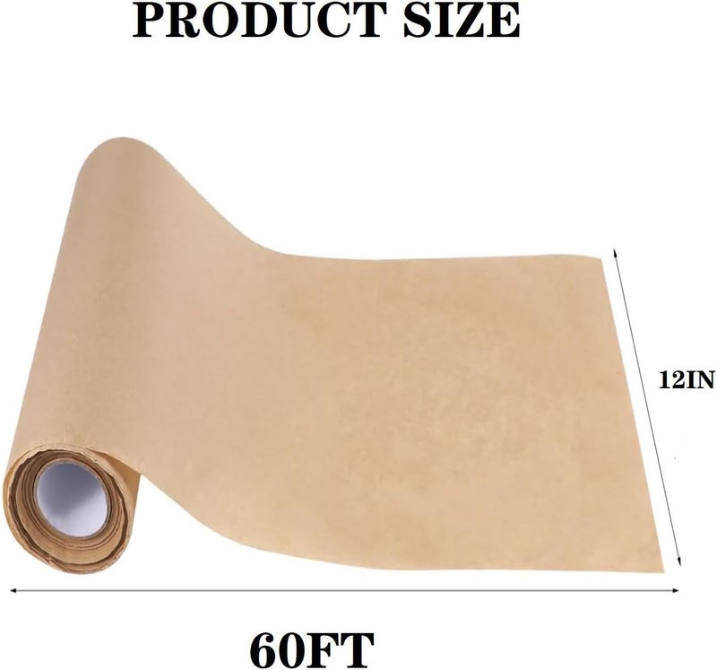 UDAREIT Brown Butcher Paper Roll for Smoking Meat Unwaxed 12 Inch x 60 Feet, BBQ Peach Wrapping Paper for Smoking Meat, Brisket, Crawfish Boil or Table Runner - Image 2