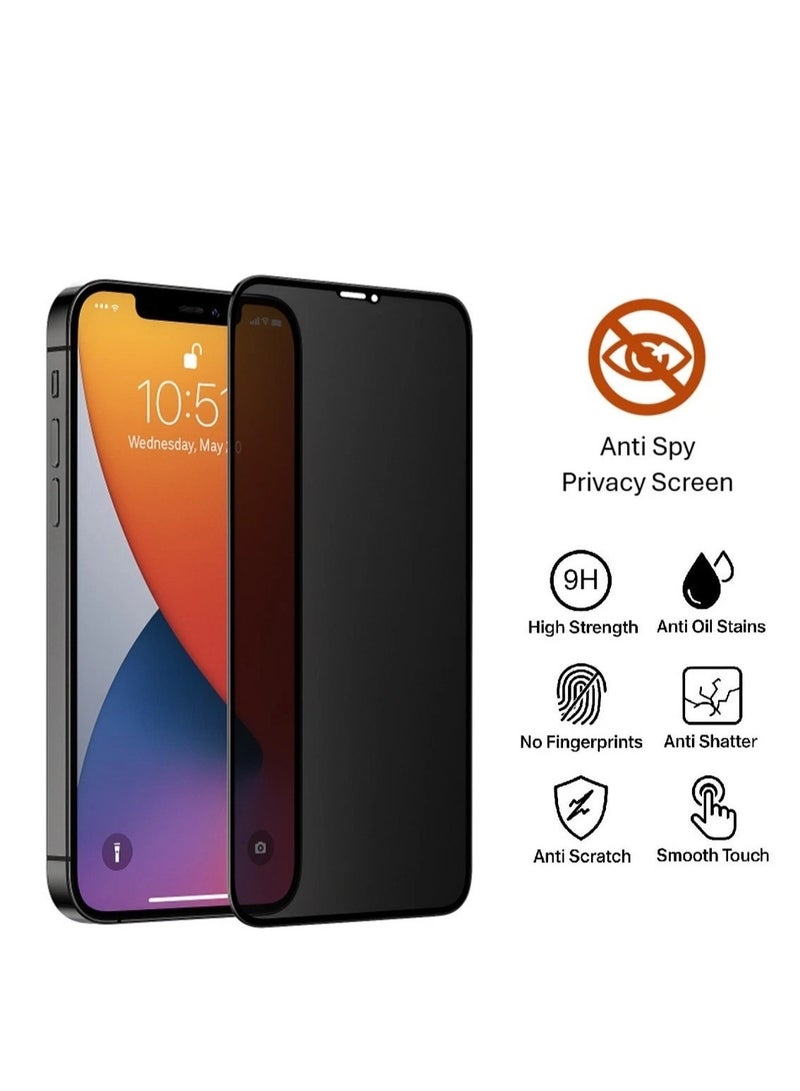 iPhone 17 Pro Privacy Screen Protector, HD Tempered Glass Film for iPhone 17 Pro Anti Spy, No Bubbles Anti-Scratch, 9H+ Hardness, Military Grade Shatterproof, 1-Second Auto-Install - Image 1