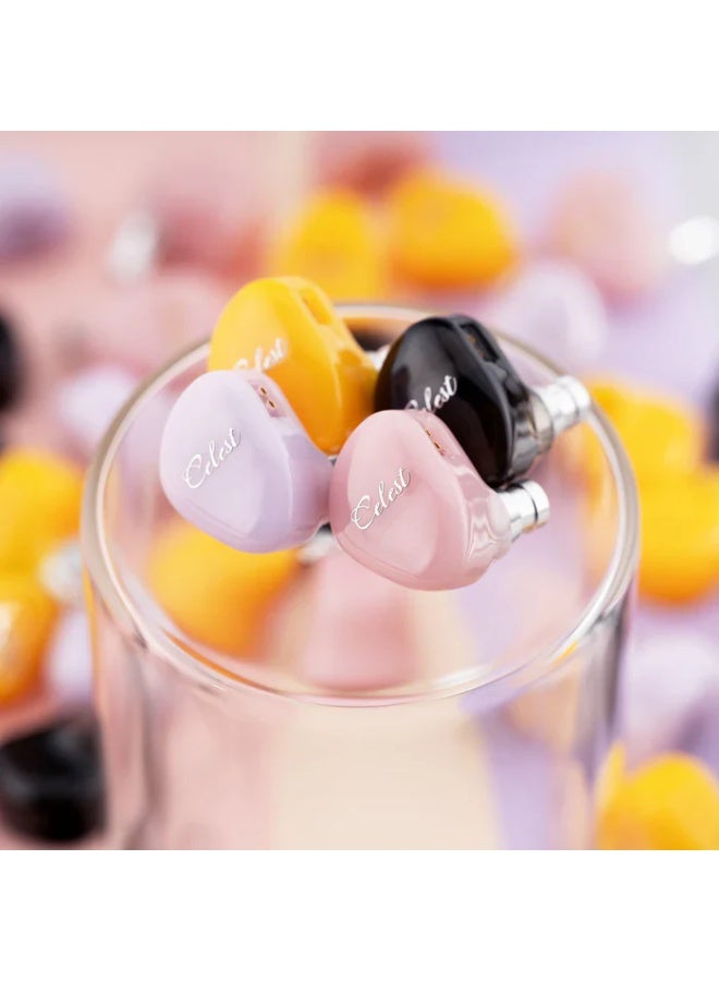 Celest Rue Gaming Earphones 3.5mm AUX In-Ear with External Microphone Noise Cancelling Gaming Headphones Titanium Composite Diaphragm 6mm Precision Dynamic Driver and Headphone Cable Purple - Image 2