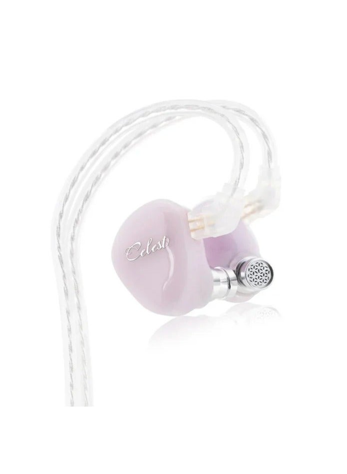 Celest Rue Gaming Earphones 3.5mm AUX In-Ear with External Microphone Noise Cancelling Gaming Headphones Titanium Composite Diaphragm 6mm Precision Dynamic Driver and Headphone Cable Purple - Image 1