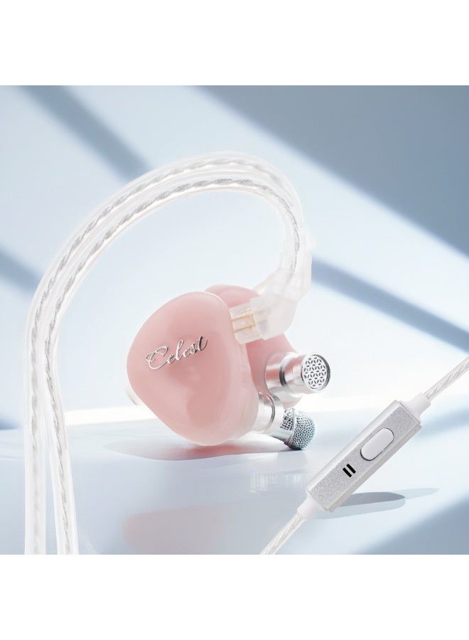 Celest Rue Gaming Earphones 3.5mm AUX In-Ear with External Microphone Noise Cancelling Gaming Headphones Titanium Composite Diaphragm 6mm Precision Dynamic Driver and Headphone Cable Purple - Image 3
