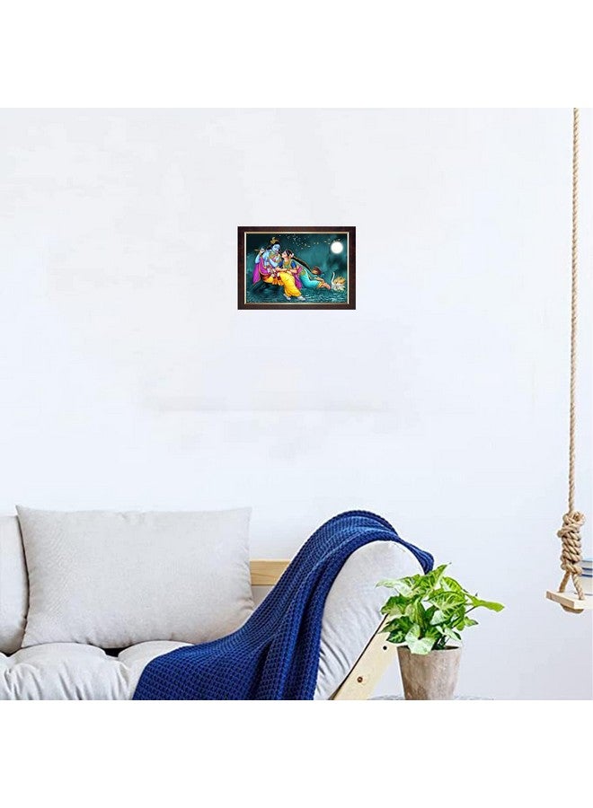 Dharvika Innovations Dharvika Innovations Radha Krishna Photo Frame Big Size Home Decoration with Sparkle Coated Lamination (14x20 Inch) - 20526 - Image 4