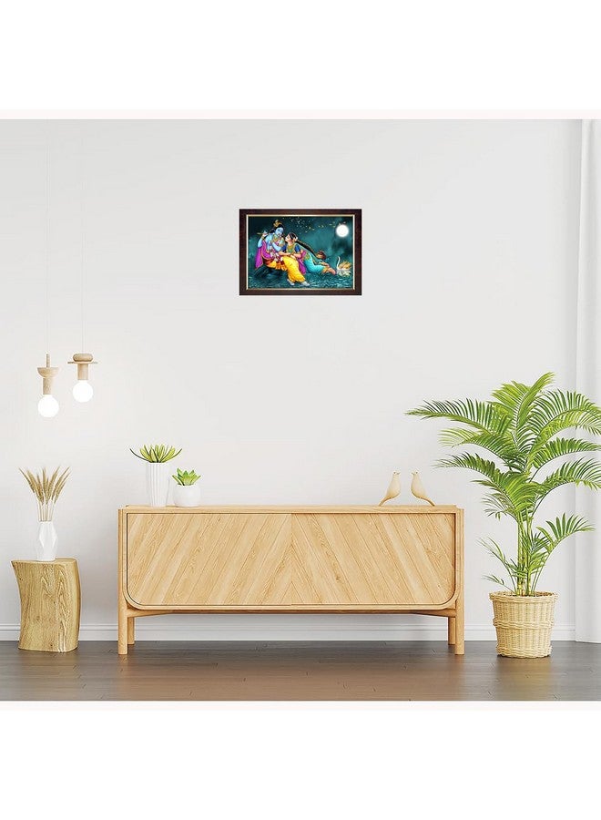 Dharvika Innovations Dharvika Innovations Radha Krishna Photo Frame Big Size Home Decoration with Sparkle Coated Lamination (14x20 Inch) - 20526 - Image 3