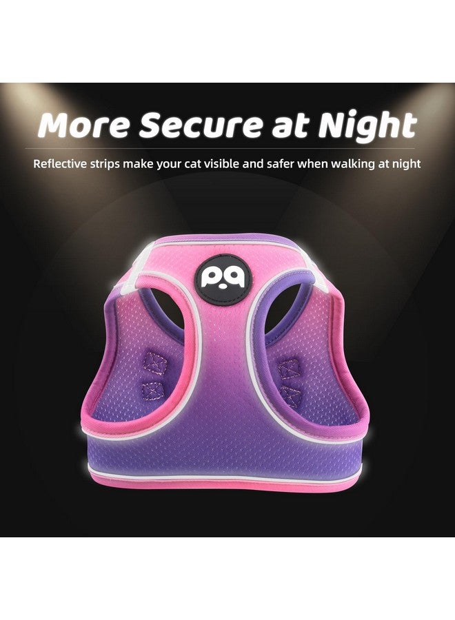 كيوكيو بيتس مجموعة حزام ومقود للقطط من QQPETS للمشي ومقاومة للهروب، سترة آمنة قابلة للتعديل للقطط مع شرائط عاكسة، سهلة التحكم، سترة خفيفة الوزن من شبكة ناعمة... - Image 5