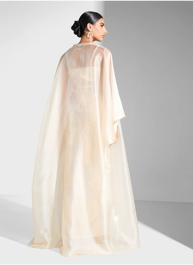 Golden Apple 2PCS Set Belted Abaya
