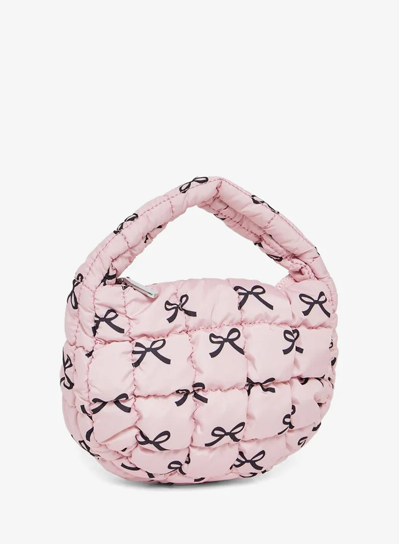 ستايلي Quilted Bow Printed Handbag