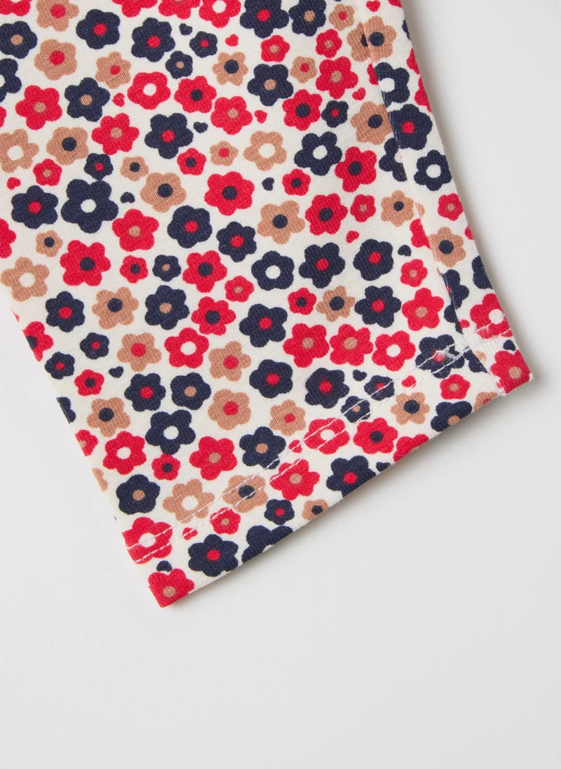 Ovs GIRLS' MULTICOLOUR COTTON SKINNY FIT LEGGINGS