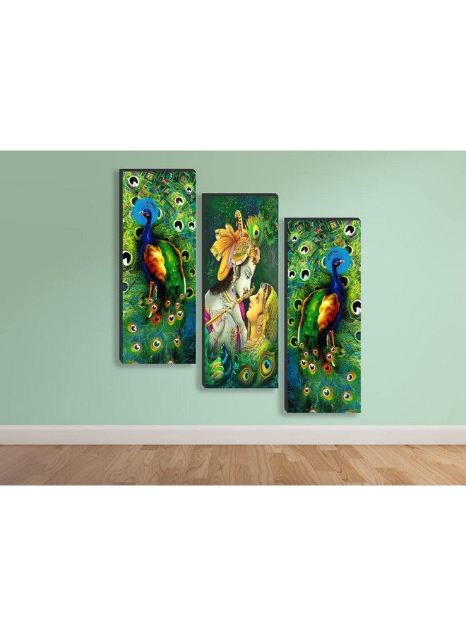 SAF paintings set of 3 Lord Radha krishna UV textured self adeshive wall painting for home decoration SANF-SJ198 - Image 2