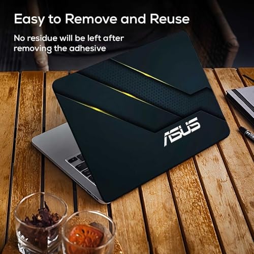 Inkykart Pattern A6 Top+Wrist Pad Vinyl Laptop Skin/Sticker/Cover for 14 Inches Laptops Laminated-Removable-HD Quality Compatible for Asus (13.8x9.6 Inches) - Image 4