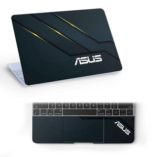 Inkykart Pattern A6 Top+Wrist Pad Vinyl Laptop Skin/Sticker/Cover for 14 Inches Laptops Laminated-Removable-HD Quality Compatible for Asus (13.8x9.6 Inches) - Image 1
