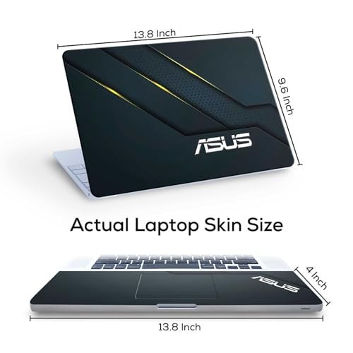 Inkykart Pattern A6 Top+Wrist Pad Vinyl Laptop Skin/Sticker/Cover for 14 Inches Laptops Laminated-Removable-HD Quality Compatible for Asus (13.8x9.6 Inches) - Image 3