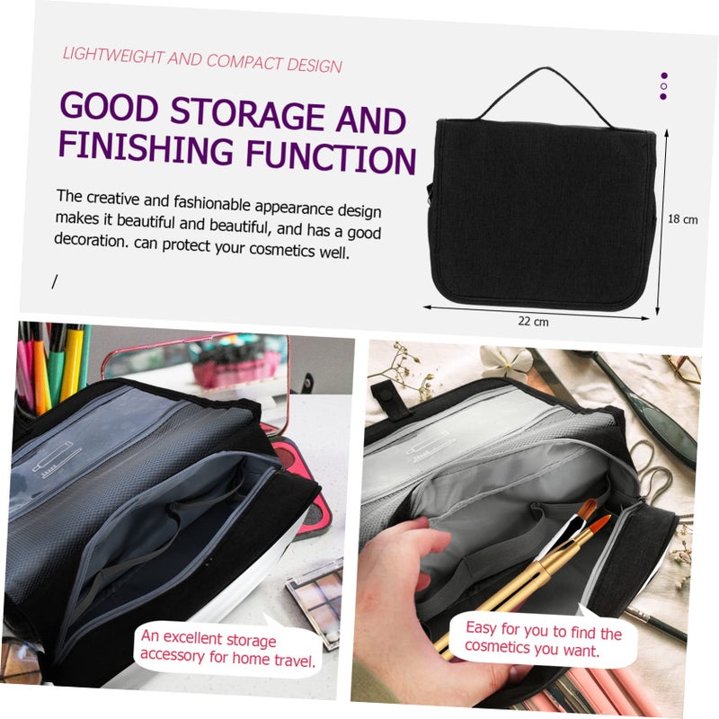 Large Portable Folding Toiletry Bag For Travel Cosmetics Essentials Gym Camping - Image 4