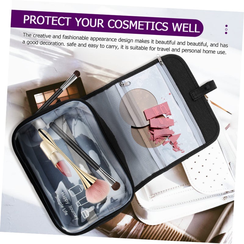 Large Portable Folding Toiletry Bag For Travel Cosmetics Essentials Gym Camping - Image 5