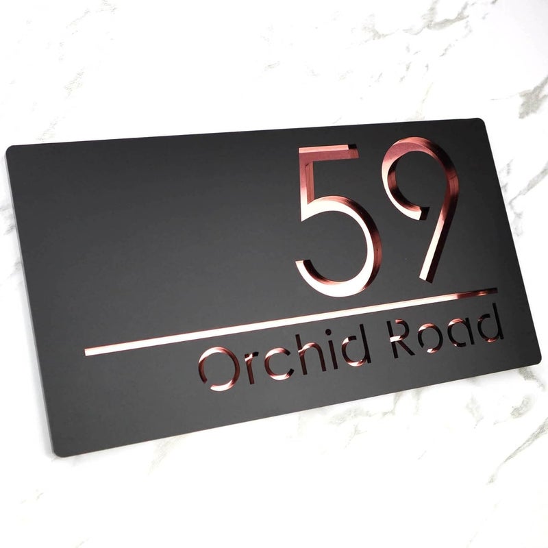 Vivatra Elegant Acrylic Personalized Name Plate with 3D Letters Custom Door Name Plate for Home Office Outdoor Entrance Stylish and Durable Name Plate for Home Entrance D08 - Image 1