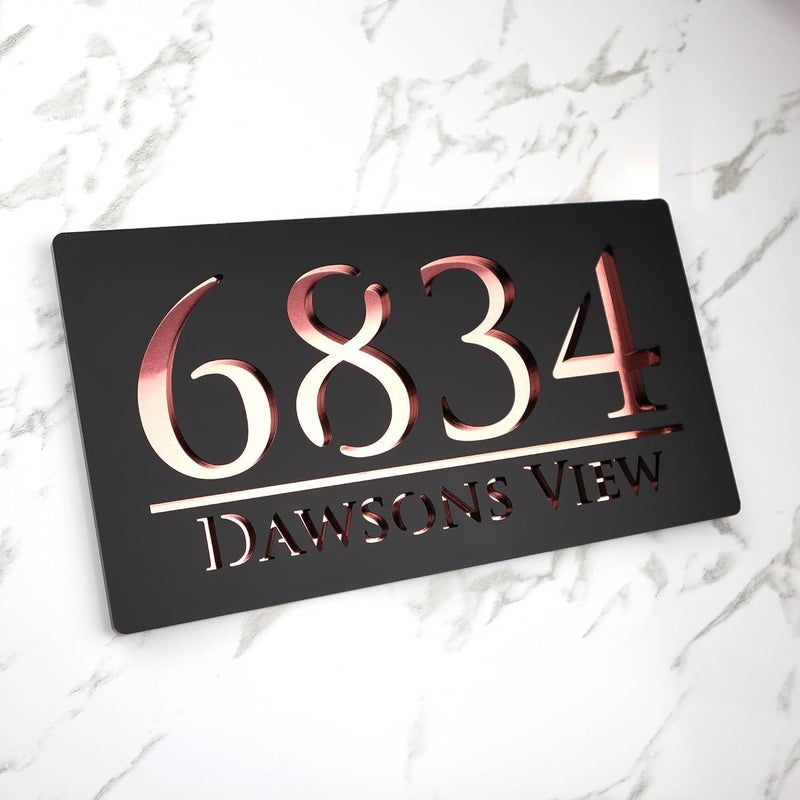 Vivatra Elegant Acrylic Personalized Name Plate with 3D Letters Custom Door Name Plate for Home Office Outdoor Entrance Stylish and Durable Name Plate for Home Entrance D08 - Image 4