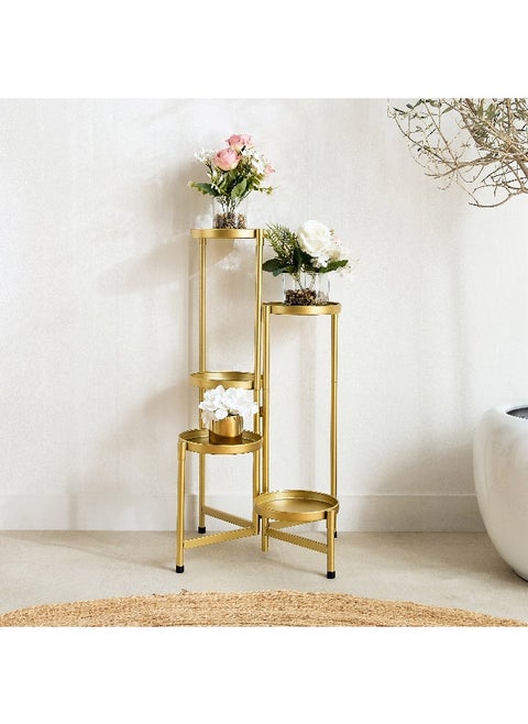 Vista Metal Modern 5-Tier Foldable Planter Stand - 49x49x79.5 cm