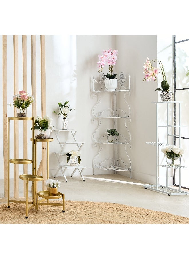 Vista Metal Modern 5-Tier Foldable Planter Stand - 49x49x79.5 cm