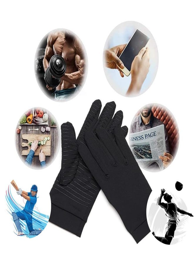 KICKZU Copper Infused Compression Arthritis Gloves for Hand & Finger Relief from Pain/swelling Caused by Rheumatoid Arthritis, Carpal Tunnel, Tendonitis, RSI, Swollen Muscles, and Fatigue - Image 2