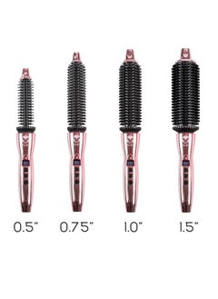 Calista CALISTA Perfecter Pro Heated Round Brush | Lift, Volumize, and Style Hair with No Heat Damage for Healthier-Looking Hair | 4 Sizes for All Hair Types | Dual Voltage & Adjustable Temp (1.0, Rose Gold)  - Image 2