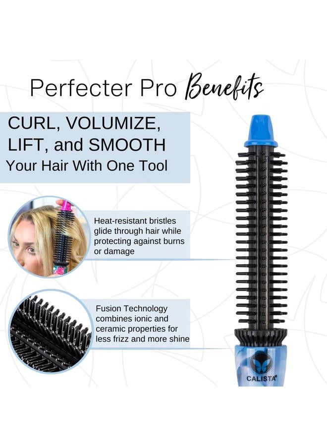 CALISTA Perfecter Pro Heated Round Brush | Lift, Volumize, and Style Hair with No Heat Damage for Healthier-Looking Hair | 4 Sizes for All Hair Types | Dual Voltage & Adjustable Temp (1.0, Rose Gold) - Image 4