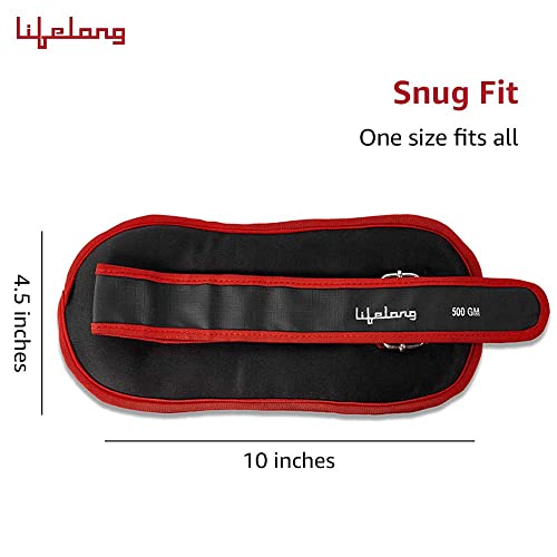 Lifelong Adjustable Ankle Weight for Running, Jogging, Cycling, Sand Filled, for Both Men and Women, 0.5 Kg and 1 Kg (Pair) - Image 5