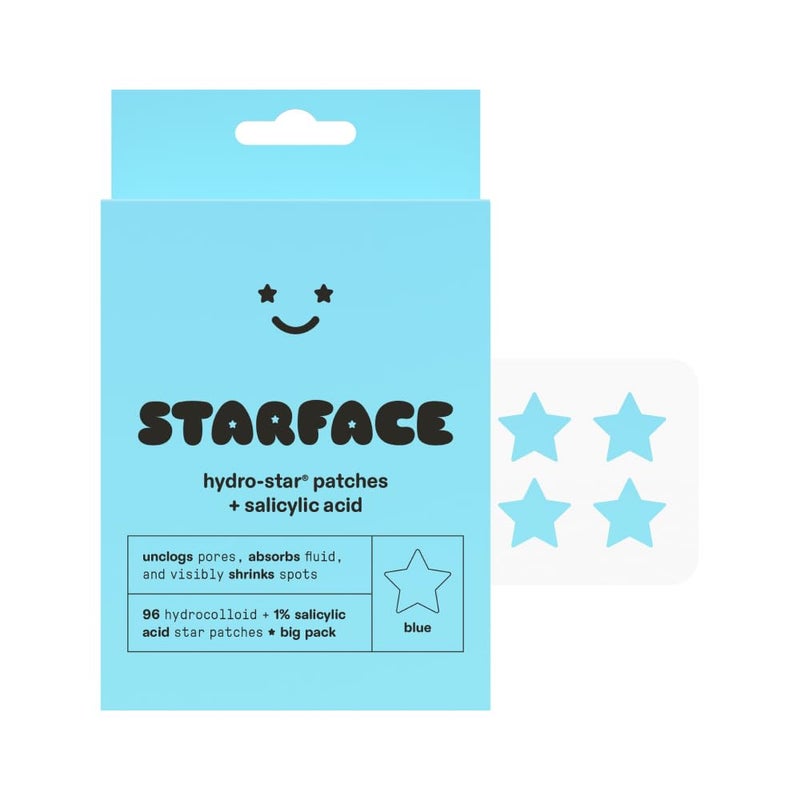 Starface HydroStar  Salicylic Acid BIG PACK Hydrocolloid Patches With 1 Salicylic Acid Helps Visibly Shrink and Soothe Spots Cute Star Shape 96 Count