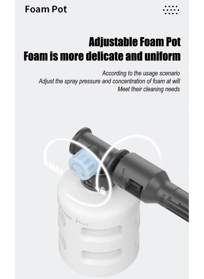 AROAQ Portable Wireless Car Washing Machine for Household Use with Rechargeable Lithium Battery and High-Pressure Water Gun - Image 3