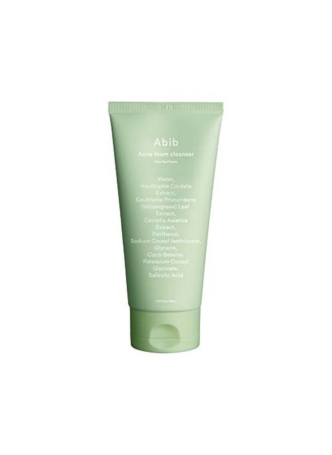 abib - Bib Acne Foam Cleanser Heartleaf Foam 5.07 Fl Oz / 150 Ml I Hydrating Mild Acidic Daily Facial Cleanser Panthenol B5 Soothing For Irritated Skin And Acne Pimple Care - Image 1