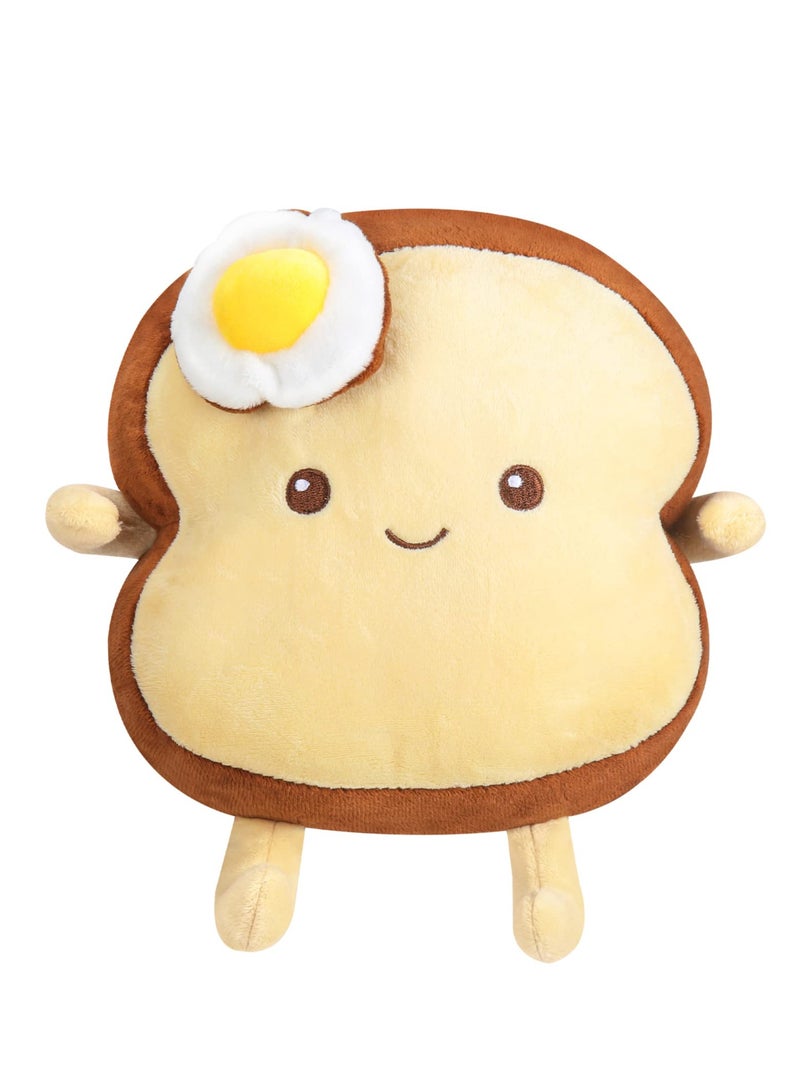 Cute Toast Bread Plush Pillow for Home and Bedroom Decor, Soft Stuffed Cushion Toy  - Image 1