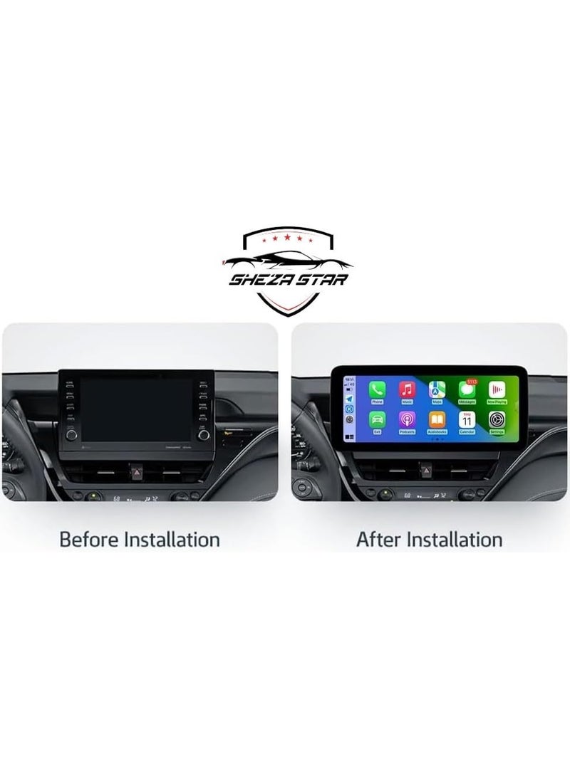 SHEZA STAR Android Car Stereo for Toyota Camry 2020-2023 2GB RAM 32GB ROM Support Carplay, M-Link Wi-Fi BT, Radio GPS, 12.3 Inch IPS Touch Screen with AHD Camera Included - Image 2