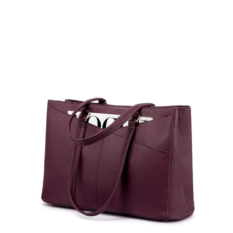 LOVEVOOK Laptop Tote Bag for Women Briefcase Purple - Image 1