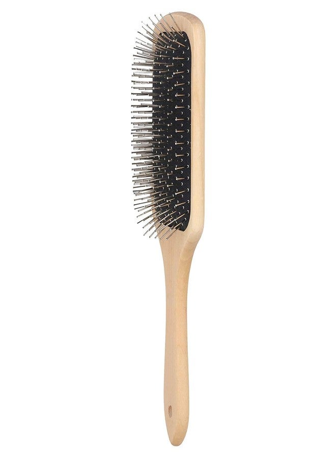 ZemGlam Wooden Paddle Hair Brush with Ball Tip Bristles For Grooming, Straightening, Smoothing Hair for Men and Women- (Brown) - Image 4