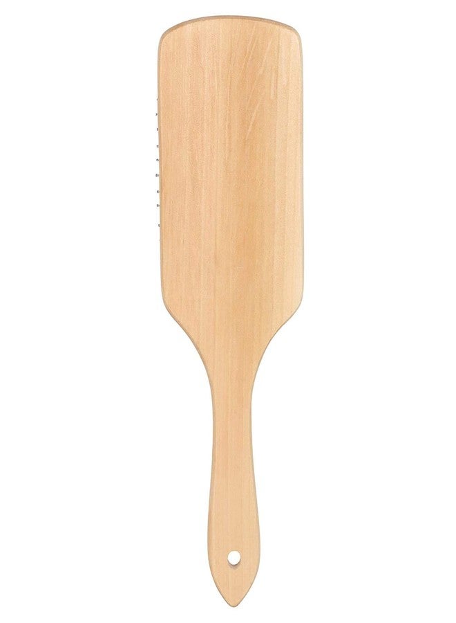 ZemGlam Wooden Paddle Hair Brush with Ball Tip Bristles For Grooming, Straightening, Smoothing Hair for Men and Women- (Brown) - Image 2