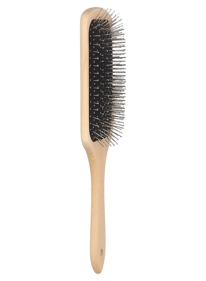 ZemGlam Wooden Paddle Hair Brush with Ball Tip Bristles For Grooming, Straightening, Smoothing Hair for Men and Women- (Brown) - Image 5