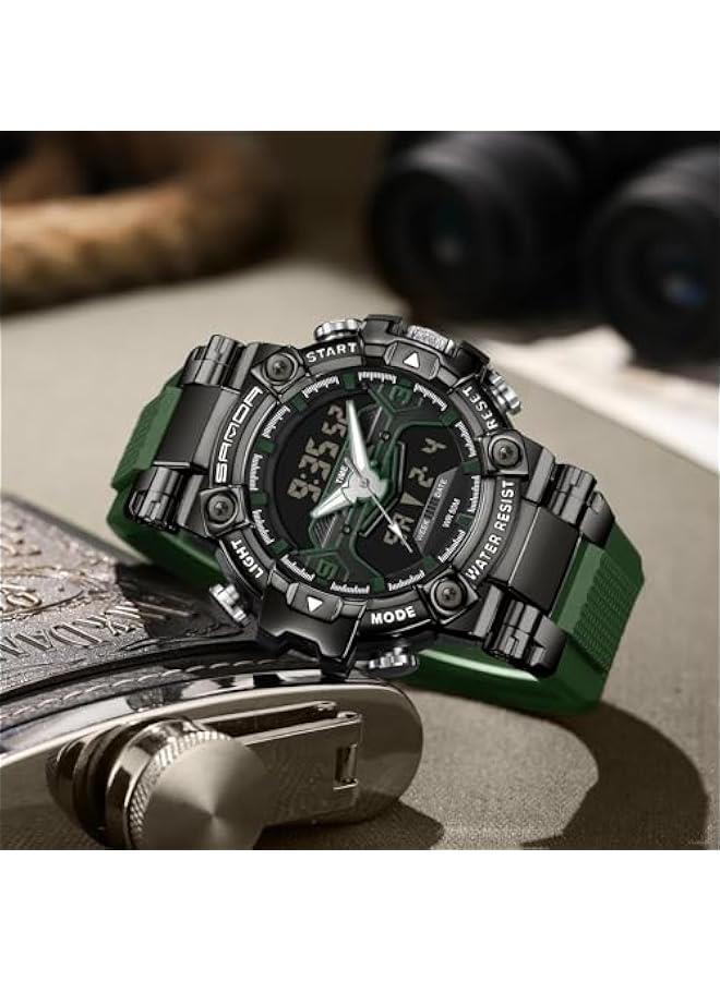 Cool Designer Mens Watches Blue Large Face Mascul Relojes para Hombres Unique Electronics Sports Military Bolder Running Heavy Duty Watch - Image 2