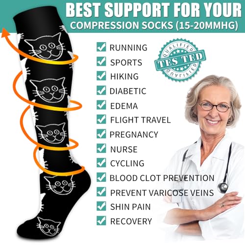 Laite Hebe 3 Pack Compression Sock-Compression Sock for Women and Men-Best for Running,Sports - Image 5
