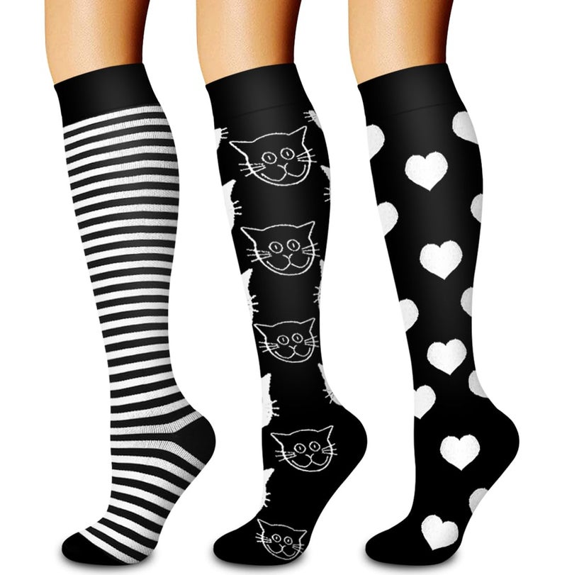 Laite Hebe 3 Pack Compression Sock-Compression Sock for Women and Men-Best for Running,Sports - Image 1