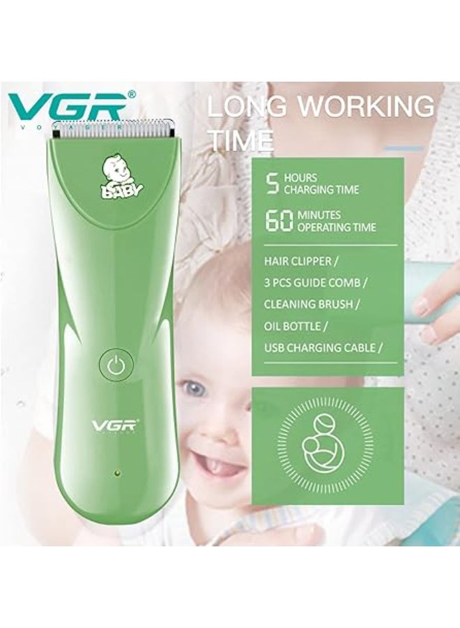 VGR V-150 Professional Baby Hair Clipper Ceramic Blades| Fully Washable & Extra Low Noise| Runtime:60 min - Image 1