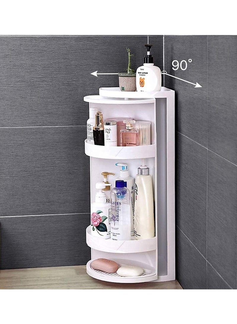 DubaiGallery 360 Degree Bathroom Swivel Corner Shelf White - Image 2
