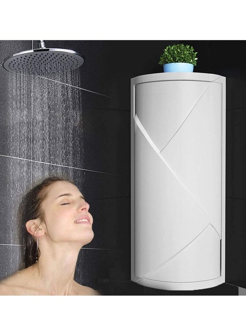 DubaiGallery 360 Degree Bathroom Swivel Corner Shelf White - Image 3