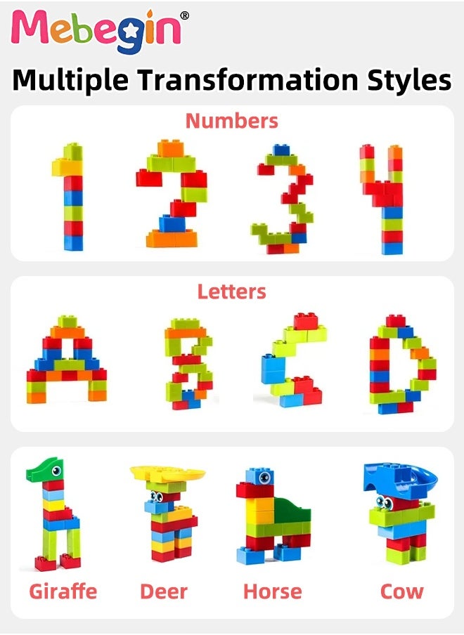 MEBEGIN 168PCS Building Blocks Set with Beads, DIY Assembling Toys, Early Education Toy, Educational STEM Toy, Creative Construction Toy, Fine Motor Skills Toys, Fun Montessori Toys, Ideal Gift for Kids Aged 3+  - Image 5