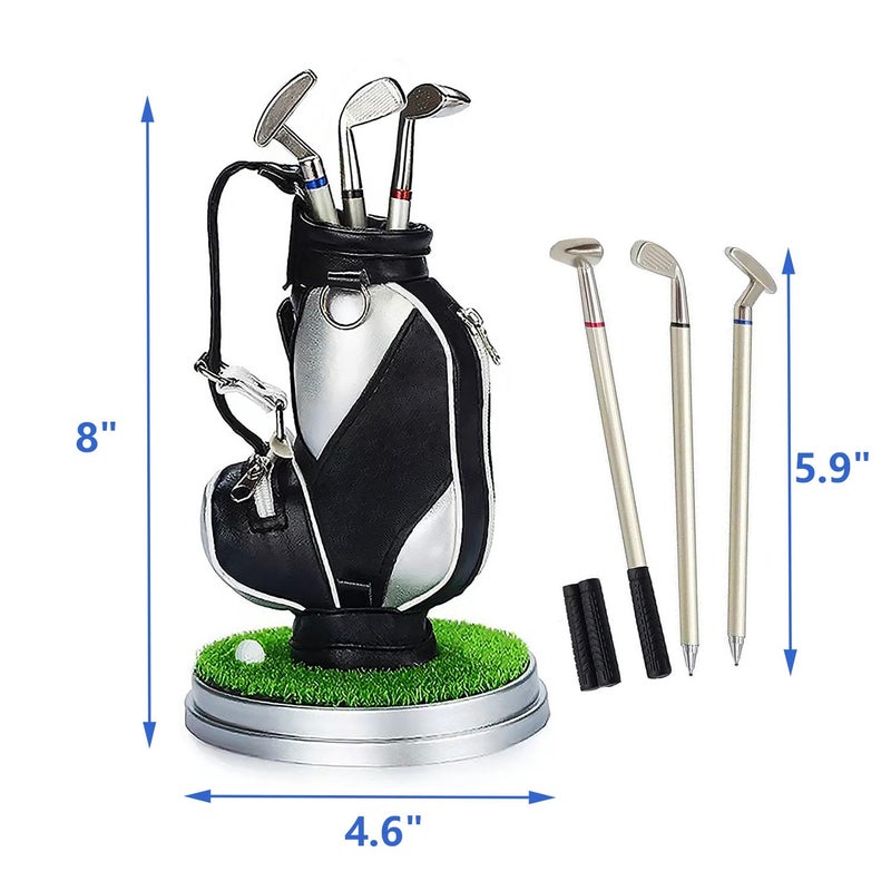 SANTA CASA Golf Gifts for Men - Ideal Stocking Stuffers for Adults, White Elephant Gifts for Golfers, Dad, Him, Coworkers, Boss on Christmas & Birthday - Funny Golf Pen Holder, Home Office Decor Desk Accessories - Image 4