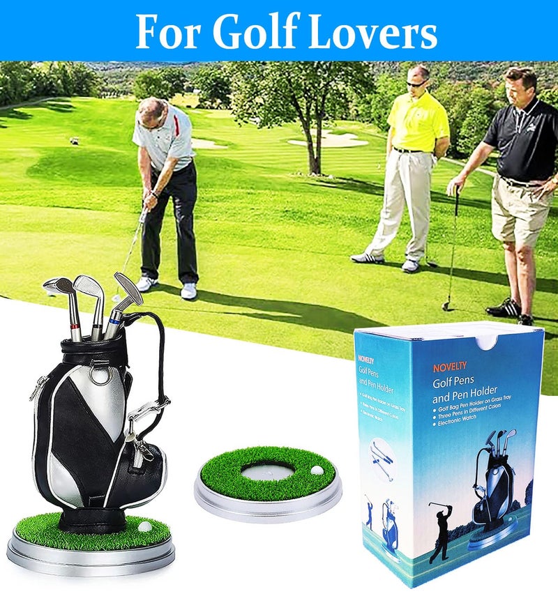 SANTA CASA Golf Gifts for Men - Ideal Stocking Stuffers for Adults, White Elephant Gifts for Golfers, Dad, Him, Coworkers, Boss on Christmas & Birthday - Funny Golf Pen Holder, Home Office Decor Desk Accessories - Image 5