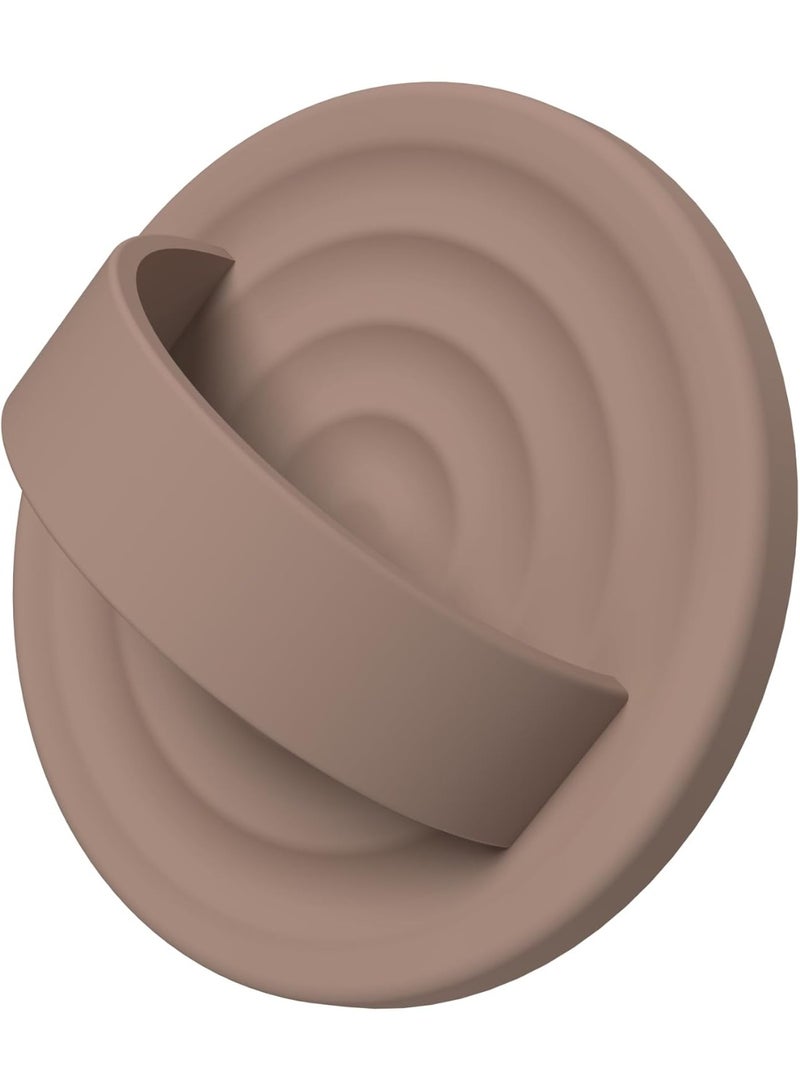 general Magnetic Phone Ring Grip Holder, Silicone Finger Loop Grip, Compatible with MasSafe, Back of Phone for iPhone Pro Max/Plus/16/15/15/14/13/12 Series, Light Brown - Image 1