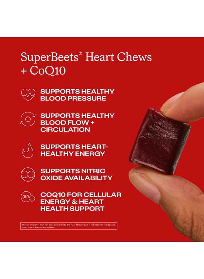 humanN SuperBeets Heart Chews Advanced - 100mg of CoQ10 Plus Beetroot & Grape Seed Extract, 60 Count - Image 3