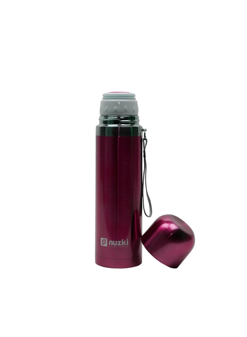 nuzki STEEL – Water bottle(500ml )Steel Vacuum Insulated Flask, Leak-proof, BPA-free Double Walled Thermal Mug for Coffee for Hot or Cold Drink  - Image 2