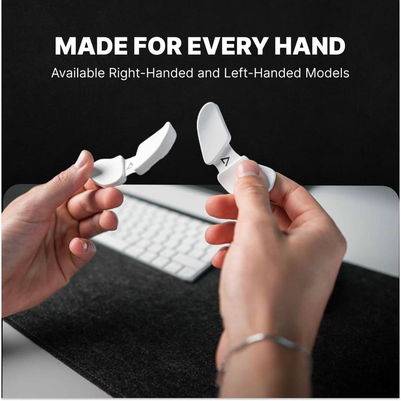 DELTAHUB Carpio 2.0 - Right-Handed Truly Ergonomic Wrist Rest for Mouse, Carpal Tunnel Support, Pain Relief, Anti-Fatigue, Easy Glide, Sleek, Office Computer, Laptop, Gaming - Small, Black - Image 3