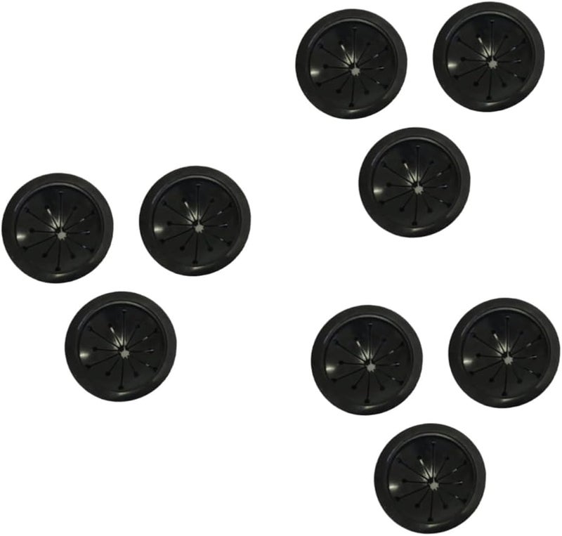 Ciieeo 9pcs Black Seal Ring Waste Processor Grease Splatter Guard 8x8x1 3cm - Image 2