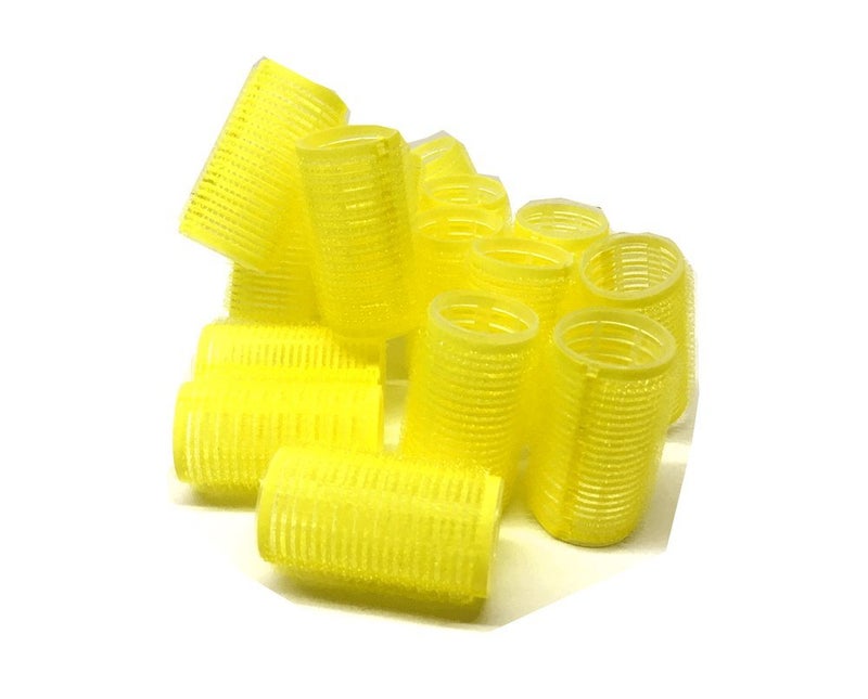 THE UM24 Set of 16 Medium Size Self Grip Hair Rollers Pro Salon Hairdressing Curlers
