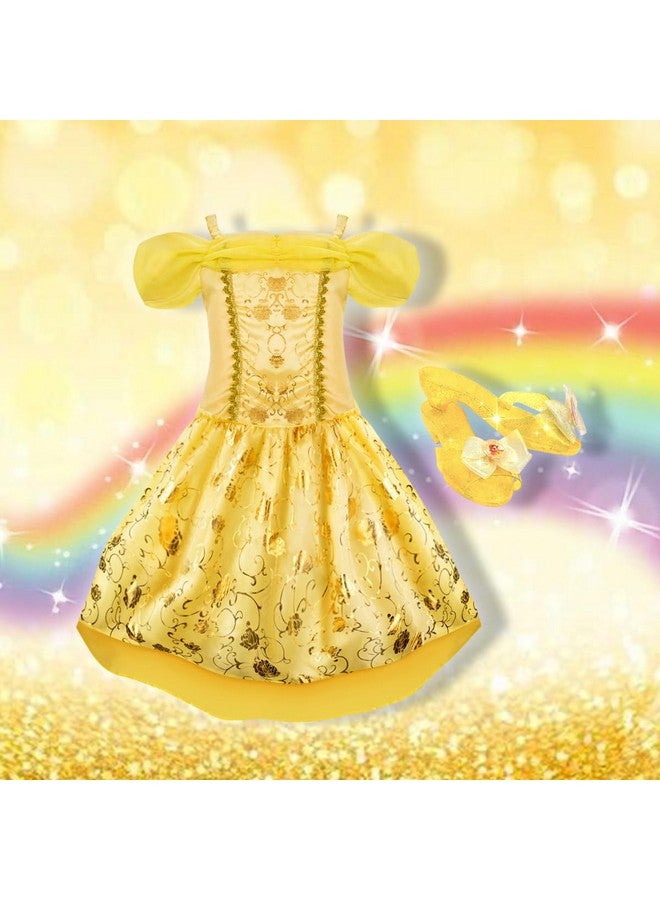 Meland Meland Princess Dress Up for Girls 3-6, Dress Up Clothes for Girls with Princess Shoes Toy, Birthday Gift for Toddlers - Image 4